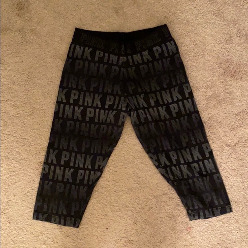 Victoria’s Secret Pink logo leggings. Size L